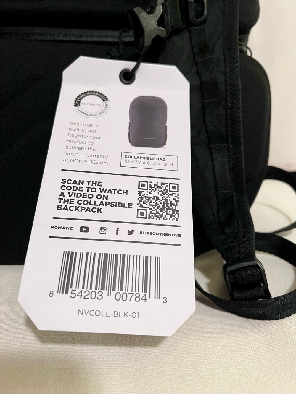 Nomatic Collapsible “Navigator” Pack 16L - Black Backpack Travel Everyday NWT - Picture 14 of 16